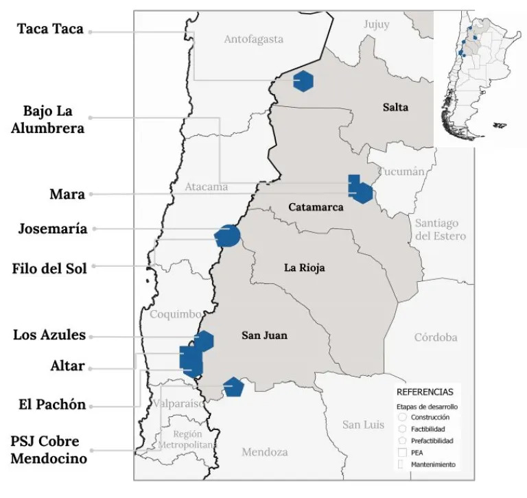 Argentina cobre copper San Juan Taca Taca Los Axules Mara Josemaría EL Pachón