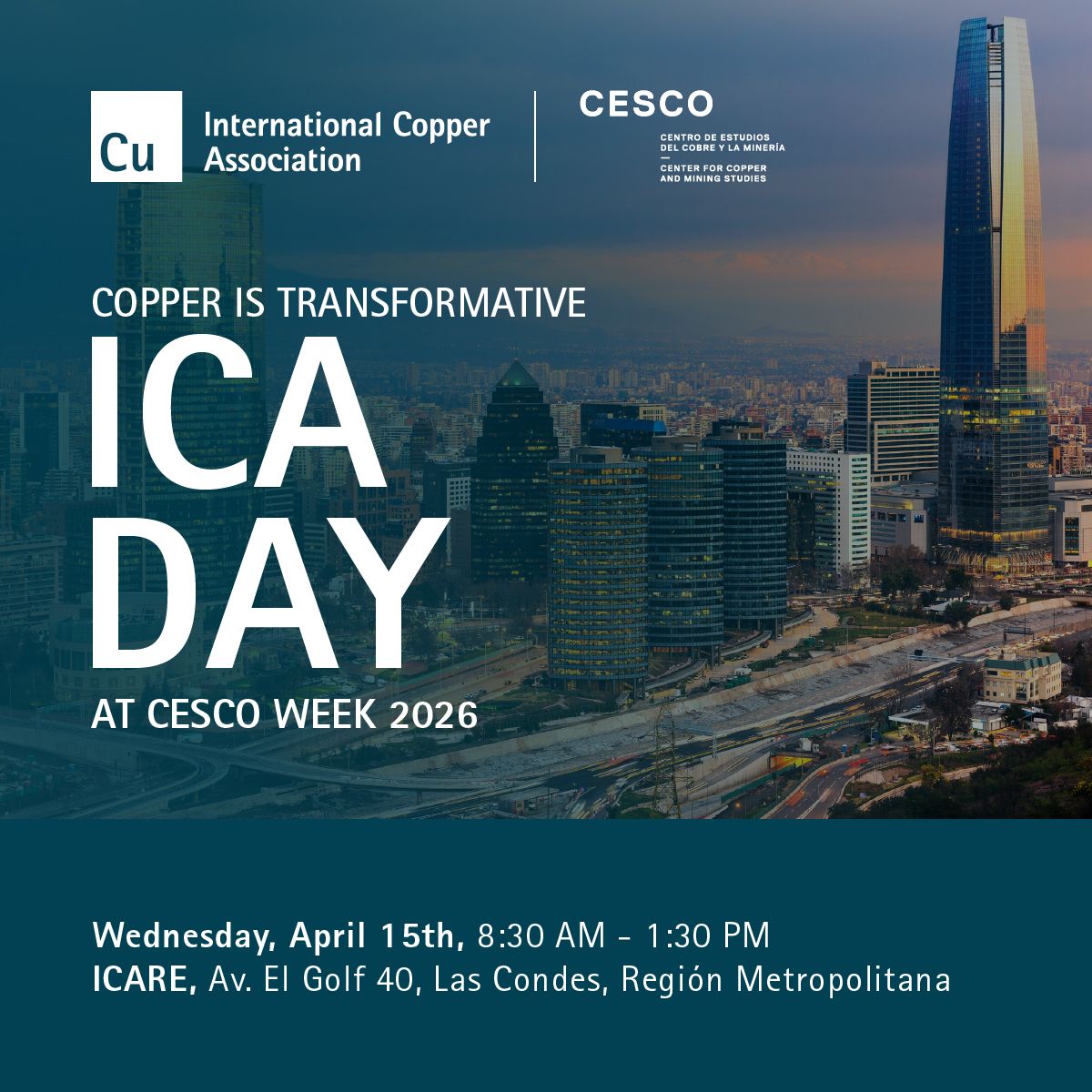 ICA day Santiago Chile Cesco Week 2026 International Copper Association